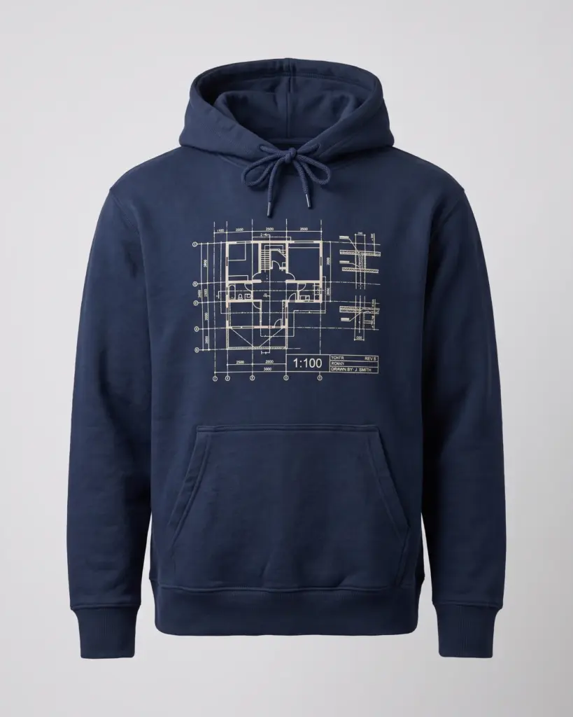 SMR Brand Blueprint Hood navy front view
