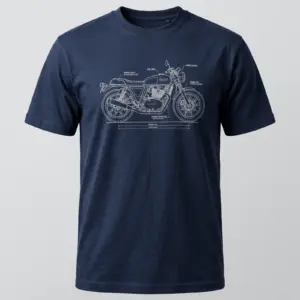 SMR Brand Blueprint Minimal Tee navy front view