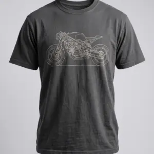 SMR Brand Chassis Tee charcoal front view