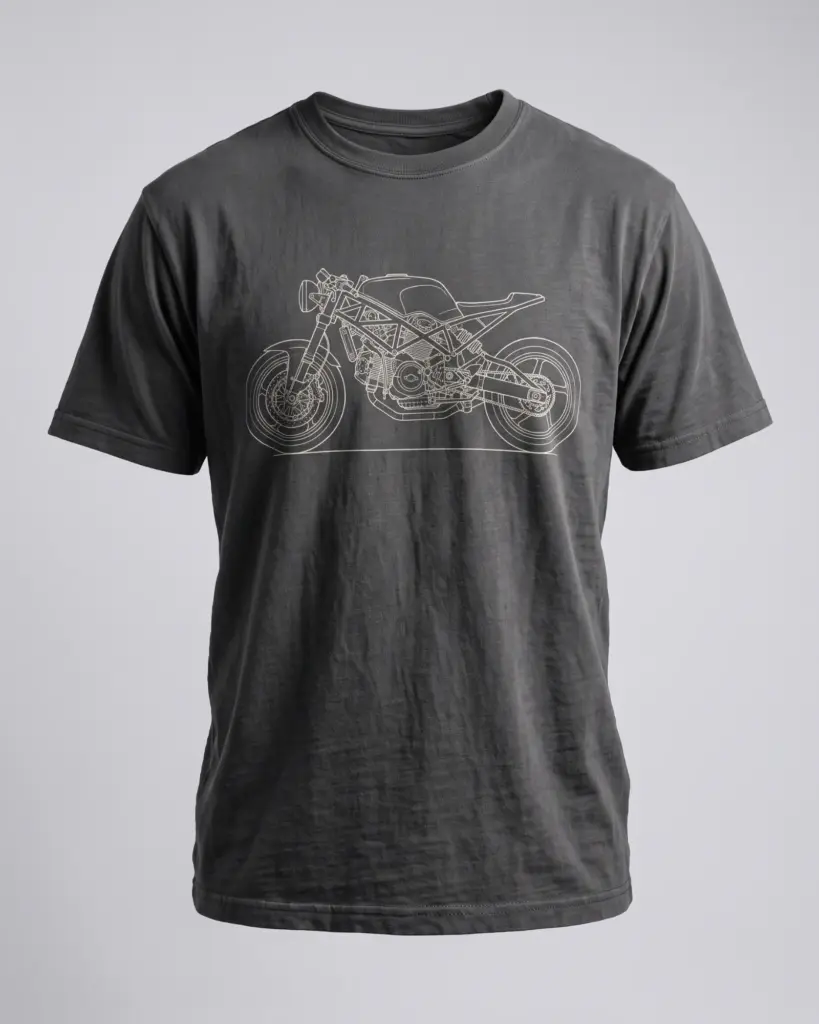 SMR Brand Chassis Tee charcoal front view