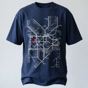 SMR Brand Circuit Grand Tee navy front view