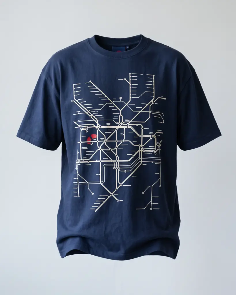 SMR Brand Circuit Grand Tee navy front view