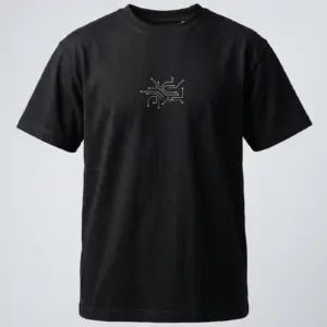 SMR Brand Circuit Minimal Tee black front view