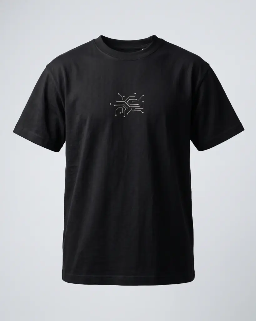 SMR Brand Circuit Minimal Tee black front view