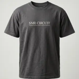 SMR Brand Circuit Type Tee charcoal front view