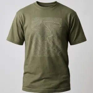 SMR Brand Contour Tee olive front view