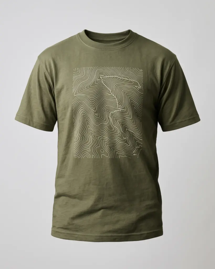 SMR Brand Contour Tee olive front view