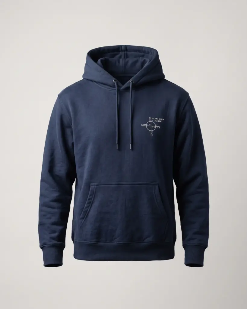 SMR Brand Datum Hood navy front view
