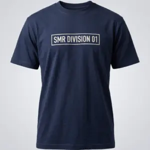 SMR Brand Division Tee navy front view