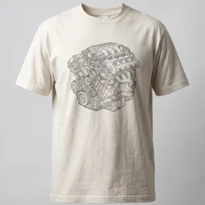 SMR Brand Engine Study Tee bone front view
