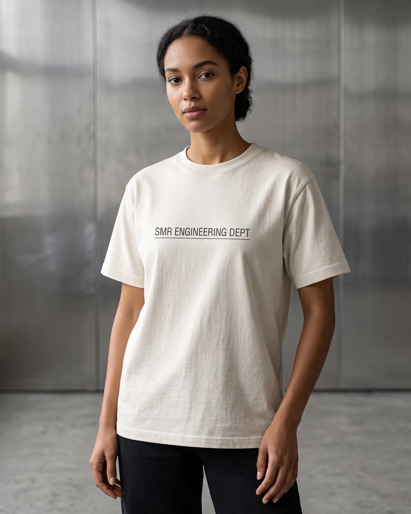 SMR Brand Engineering Tee bone worn by a model