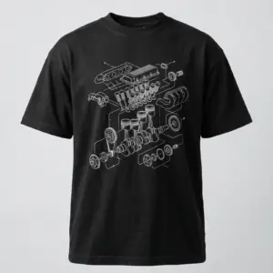 SMR Brand Grand Exploded Tee black front view