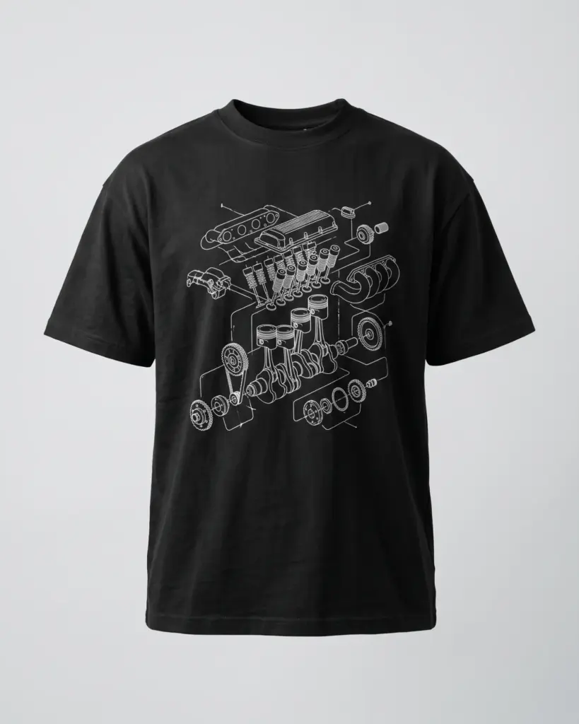 SMR Brand Grand Exploded Tee black front view