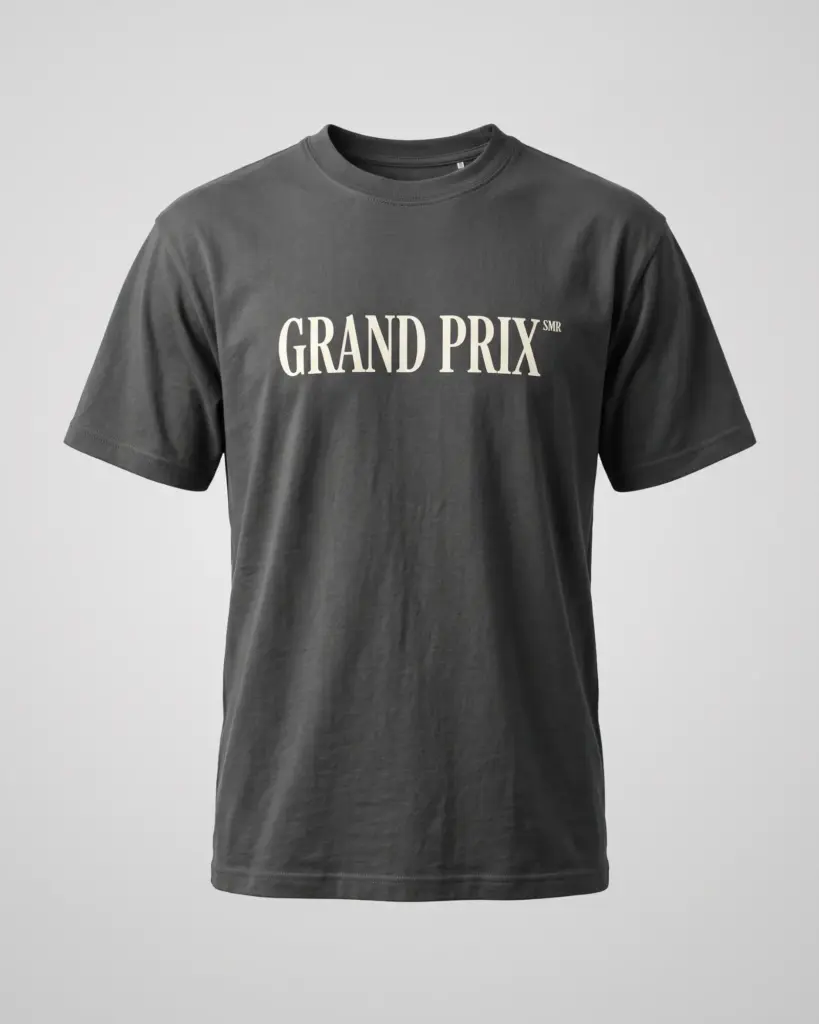 SMR Brand Grand Prix Tee graphite front view