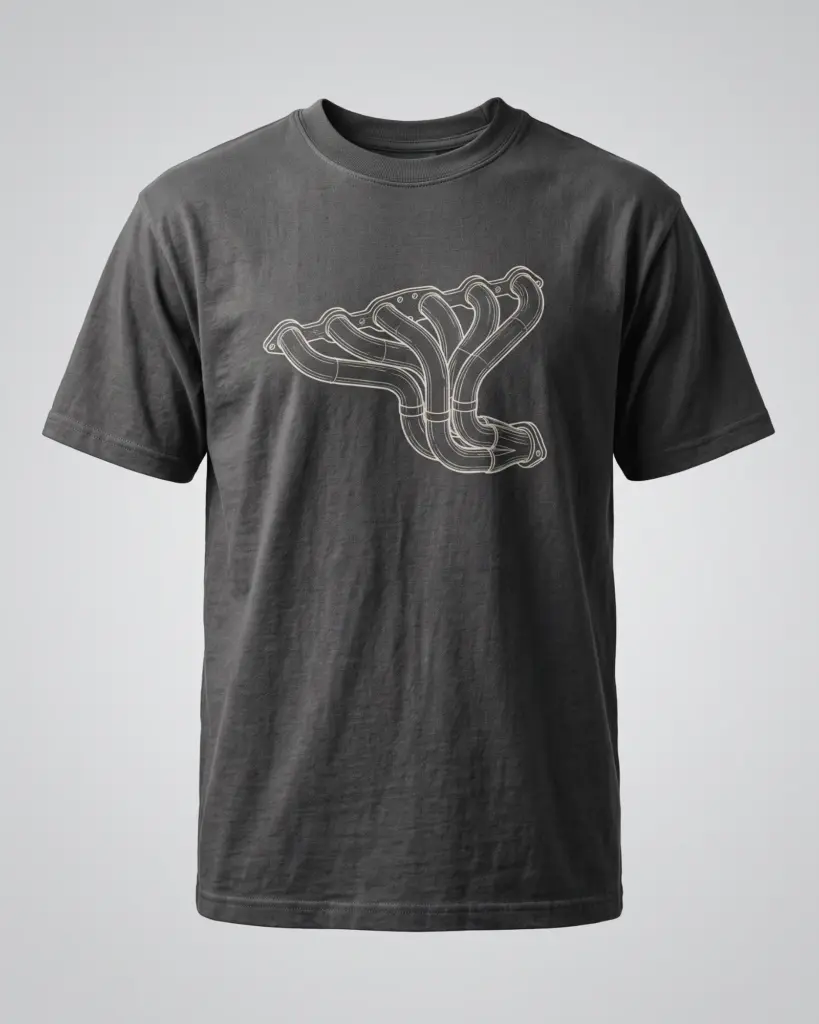 SMR Brand Manifold Tee charcoal front view