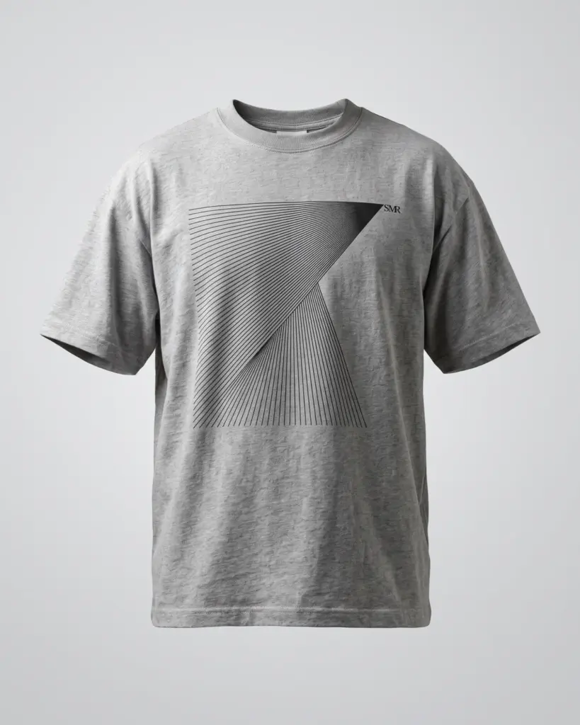 SMR Brand Meridian Grand Tee grey front view