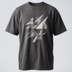 SMR Brand Monochrome Tee charcoal front view
