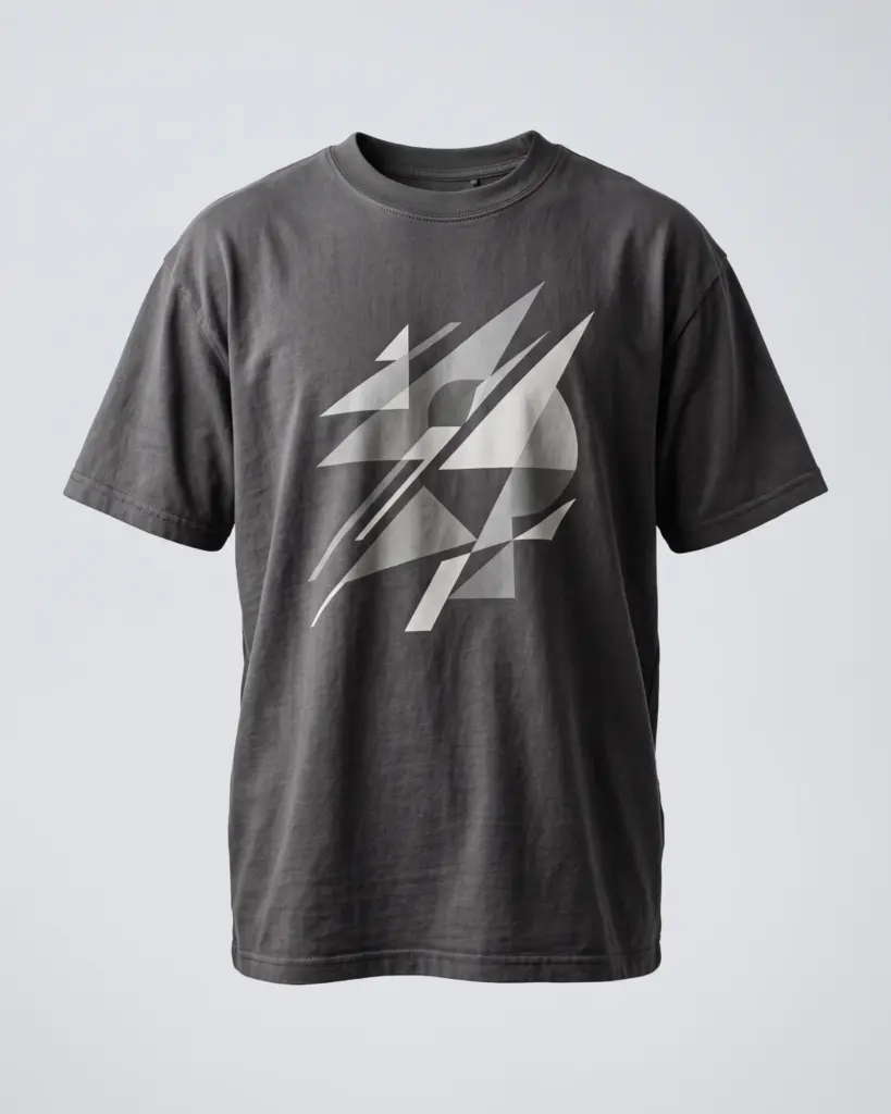 SMR Brand Monochrome Tee charcoal front view