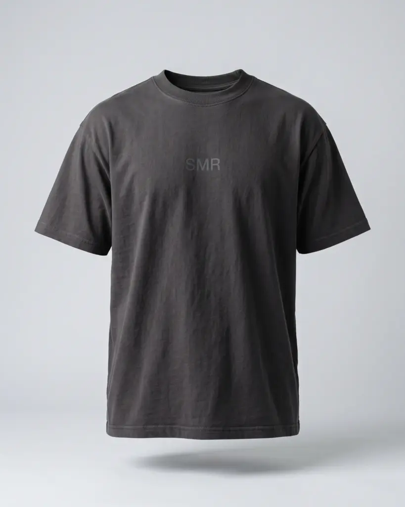 SMR Brand Null Tee charcoal front view