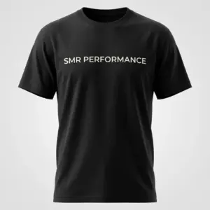 SMR Brand Performance Tee black front view