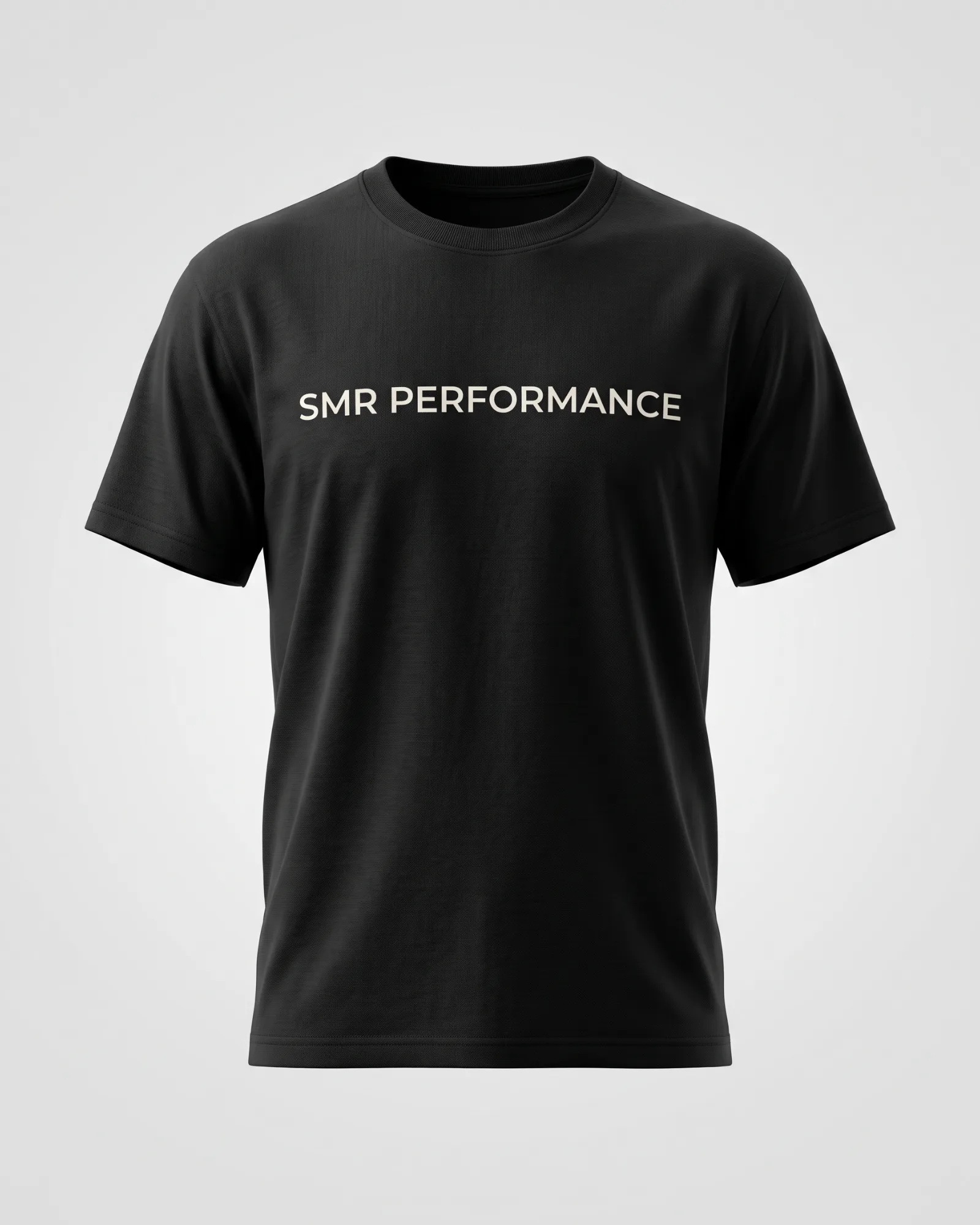 SMR Brand Performance Tee black front view