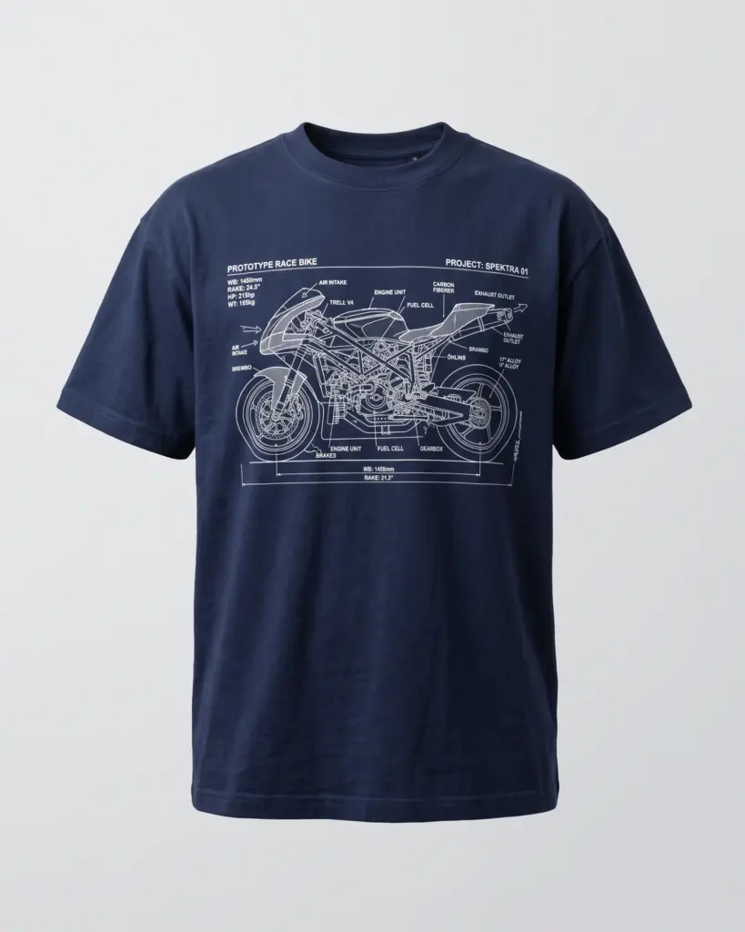 SMR Brand Prototype Grand Tee navy front view