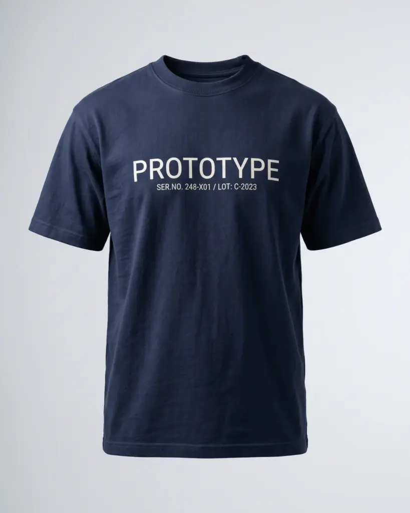 SMR Brand Prototype Tee navy front view