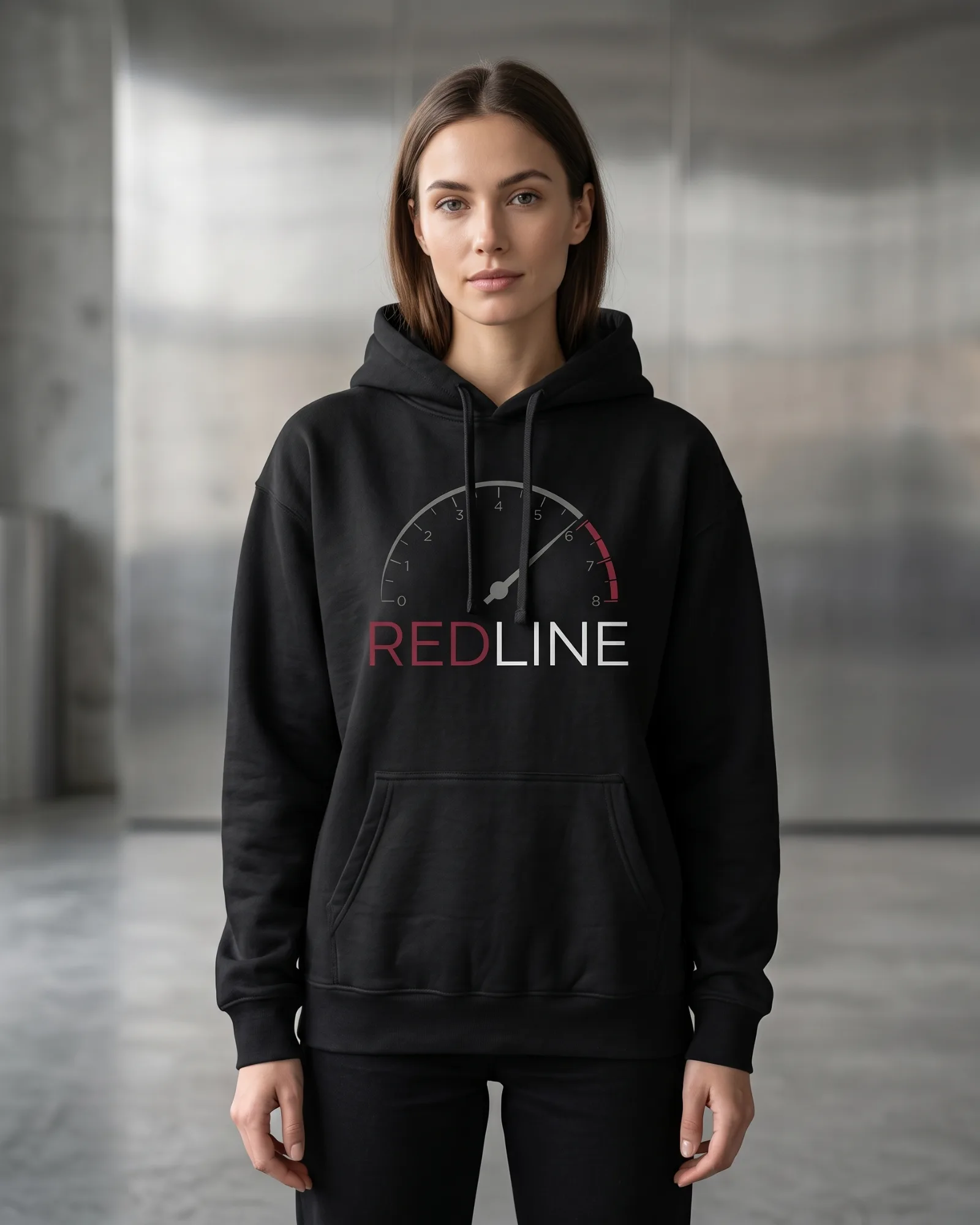 SMR Brand Redline Grand Hood black worn by a model
