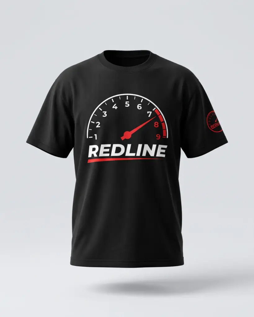 SMR Brand Redline Grand Tee black front view