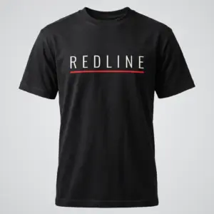 SMR Brand Redline Minimal Tee black front view