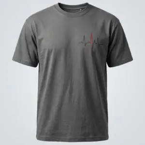 SMR Brand Telemetry Minimal Tee graphite front view