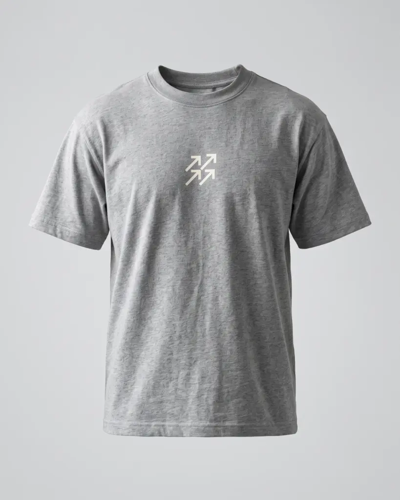 SMR Brand Vector Tee grey front view